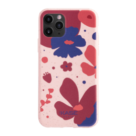 Coque antibact&eacute;rienne vegan bio 100 % z&eacute;ro d&eacute;chet pour Apple iPhone 11 Pro, Rose p&eacute;tunia