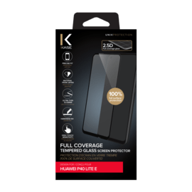 Protection d'&eacute;cran en verre tremp&eacute; (100% de surface couverte) pour Huawei P40 lite E, Noir