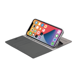 Diarycase 2.0 Coque clapet en cuir v&eacute;ritable avec support aimant&eacute; pour Apple iPhone 12 Pro Max, Noir Minuit