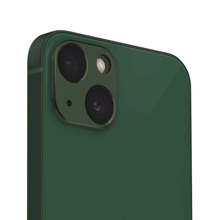 Protection en alliage métallique des objectifs photo pour Apple iPhone 13/13 mini, Vert Pomona