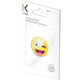 Adesivo Crystal Swarovski® Emoji, Crazy Face