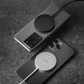 Chargeur sans fil rapide magnétique (15W), Blanc argent