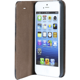 Coque clapet pour Apple iPhone 5c, motif marron litchi & Bois de rose