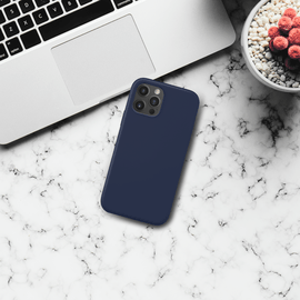 Coque antichoc en gel de silicone doux pour Apple 12 Pro Max, Bleu Oxford