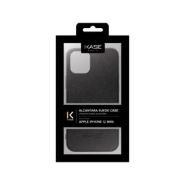 Coque en Su&egrave;de Alcantara pour Apple iPhone 12 mini, Noir Minuit