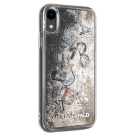 Karl Lagerfeld Iconic Bling Bling Coque pailletée pour Apple iPhone XR, Or