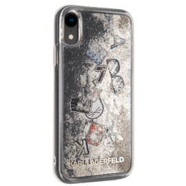 Karl Lagerfeld Iconic Bling Bling Coque paillet&eacute;e pour Apple iPhone XR, Or