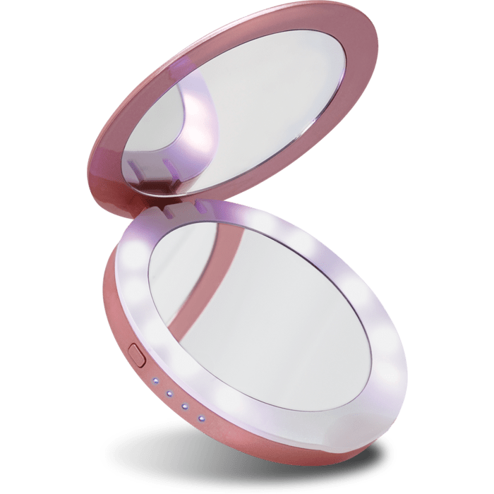 Batterie externe miroir compact 3000mAh, Or Rose