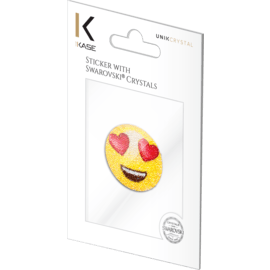 Swarovski® Emoji Crystal Sticker, Heart Face
