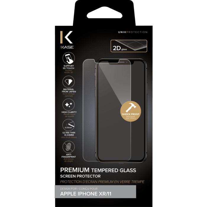 Premium Tempered Glass Screen Protector for Apple iPhone XR / 11, Transparent