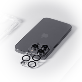 Protecteur d'objectif d'appareil photo en cristal acrylique pour Apple iPhone15 Pro/15 Pro Max, transparent