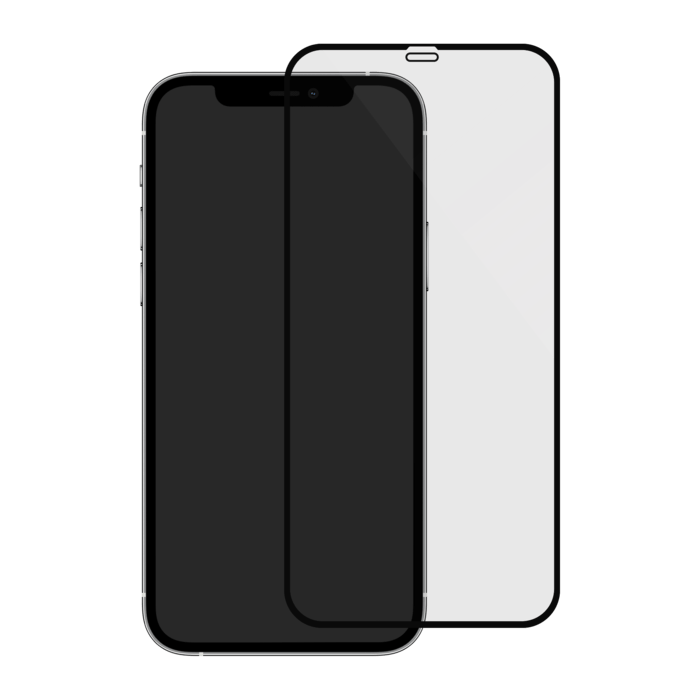 Protection d’écran antibactérienne en verre trempé ultra-résistant à bords incurvés pour Apple iPhone XS Max/11 Pro Max, Noir