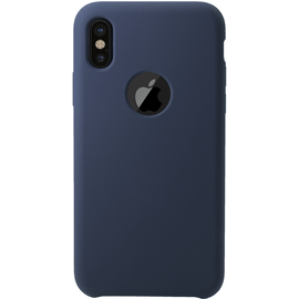 Coque en gel de silicone doux pour Apple iPhone X/XS, Bleu Marine