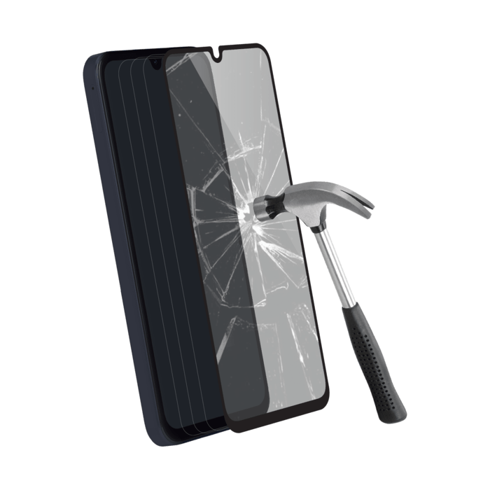 Protection d'&eacute;cran en verre tremp&eacute; (60% verre tremp&eacute; recycl&eacute;) pour Samsung Galaxy A15 4G/5G 2023, Noir