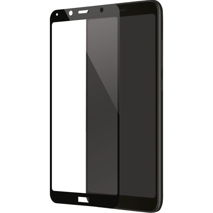 Protection d'écran en verre trempé (100% de surface couverte) pour Xiaomi Redmi 7A, Noir