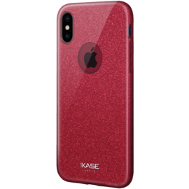 Case Sparkly Glitter Slim Case for Apple iPhone X, Red