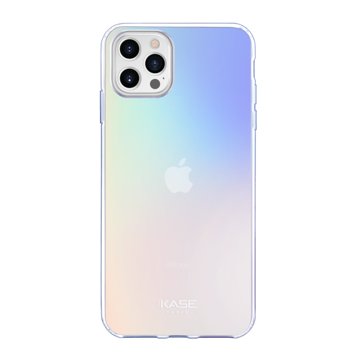 Coque hybride invisible iridescente pour Apple iPhone 12 Pro Max, Iridescente