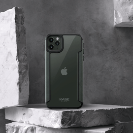 Coque hybride vintage for Apple iPhone 11 Pro Max, Vert bor&eacute;ale