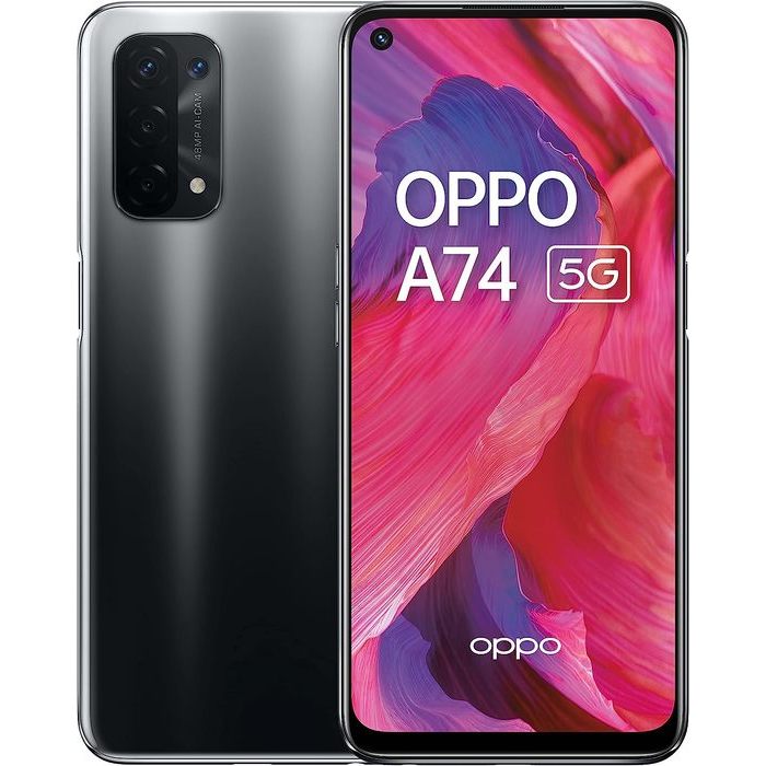 Oppo A74 5G reconditionn&eacute; 128 Go, Noir, d&eacute;bloqu&eacute;