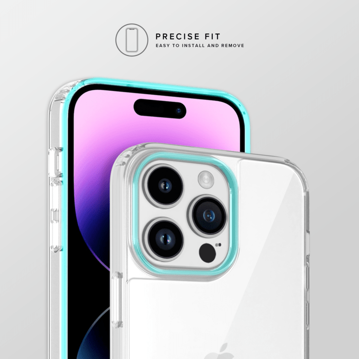 Coque antibact&eacute;rienne antichoc hybride invisible pour Apple iPhone 14 Pro Max, Transparente