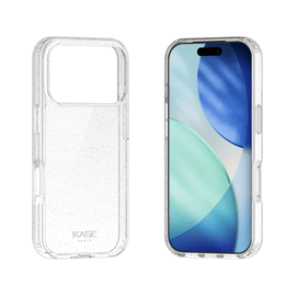Coque hybride étincelante invisible GEN 2.0 83% de plastique recyclé pour Apple iPhone 17 Pro, Transparente