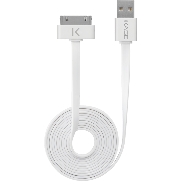 Flat Cable 30-pin to USB (1m) for Apple, Bright White