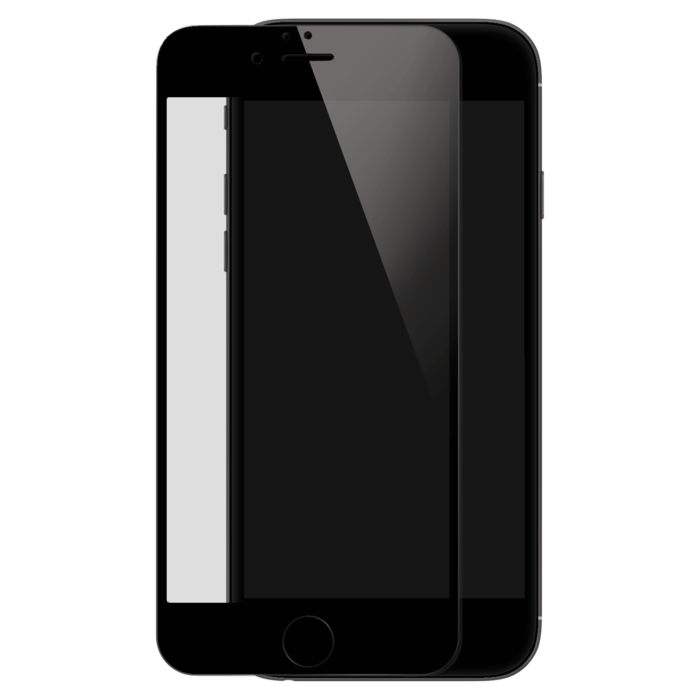 Protection d'&eacute;cran en verre tremp&eacute; (100% de surface couverte) pour iPhone 6/6s, Noir