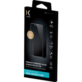 Protection d'&eacute;cran premium en verre tremp&eacute; pour Wiko Highway Pure, Transparent
