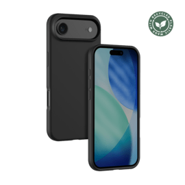 Coque antichoc en gel de silicone doux pour 55% de plastique recycl&eacute; Apple iPhone Air, Noir satin