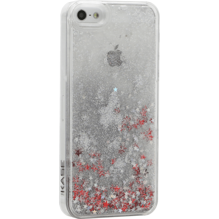 Bling Bling Coque Pailletée pour Apple iPhone 5/5s/SE, Etoile Argentée