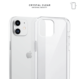 Coque antibact&eacute;rienne hybride invisible pour iPhone 12 mini, Transparente