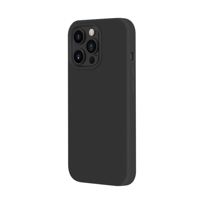 Coque en Gel de Silicone Doux pour Apple iPhone 13 Pro, Noir satin