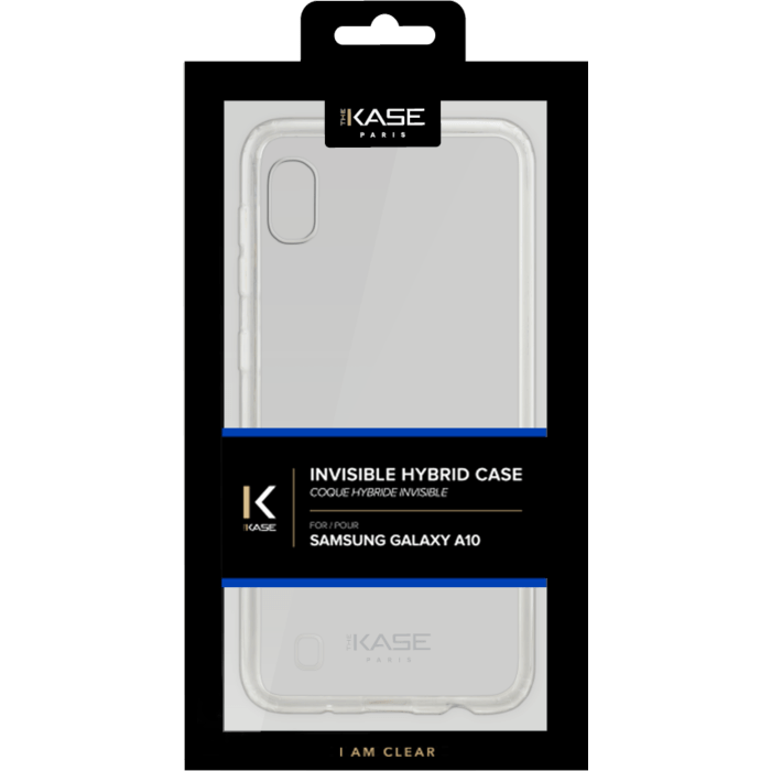Coque hybride invisible pour Samsung Galaxy A10 2019, Transparente