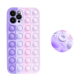 Coque Popping Bubble pour Apple iPhone 12/12 Pro, Bleu Vert