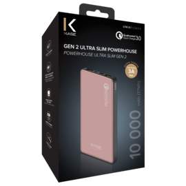 Batterie externe PowerHouse ultra slim GEN 2.0 10 000mAh (37Wh), Or rose