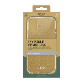Coque hybride &eacute;tincelante invisible GEN 2.0 83% de plastique recycl&eacute; pour Apple iPhone 16, Transparente