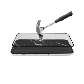 Protection d’écran antibactérienne en verre trempé ultra-résistant (100% de surface couverte) pour Apple iPhone 12 mini, Noir