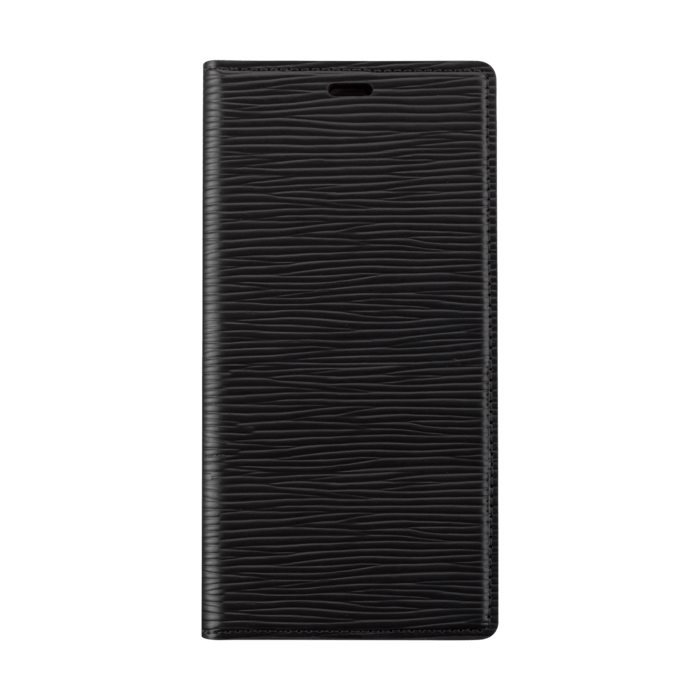Diarycase 2.0 Coque clapet en cuir v&eacute;ritable avec support aimant&eacute; pour Apple iPhone 14, Minuit Noir