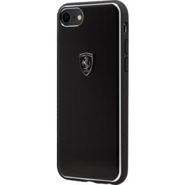 Ferrari Heritage Coque en aluminium pour iPhone 7/8, Noir