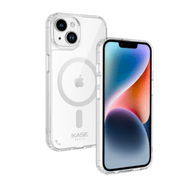Coque antibact&eacute;rienne antichoc magn&eacute;tique invisible pour Apple iPhone 14, Transparente