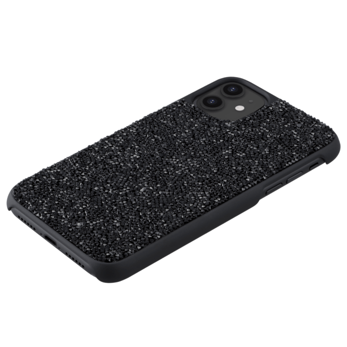 (O)Coque Bling Strass pour Apple iPhone 11, Minuit Noir