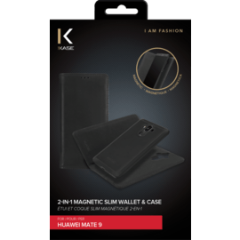 &Eacute;tui et Coque slim magn&eacute;tique 2-en-1 pour Huawei Mate 9, Noir