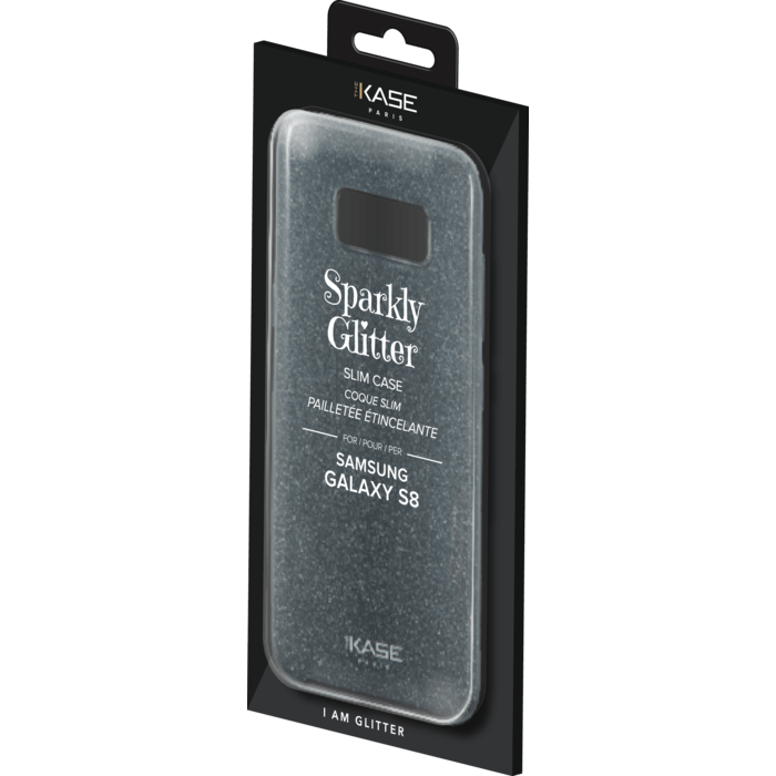Coque slim&nbsp;paillet&eacute;e &eacute;tincelante pour Samsung Galaxy S8, Noir
