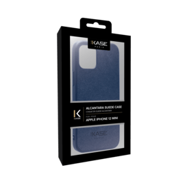 Coque en Su&egrave;de Alcantara pour Apple iPhone 12 mini, Bleu indigo