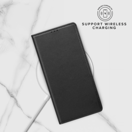 Coque clapet folio avec fente pour cartes & support pour Samsung Galaxy S25 Ultra 5G, Noir