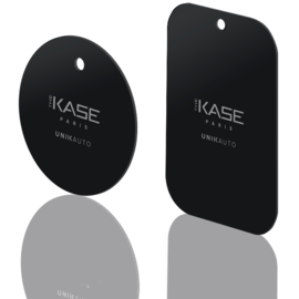 Plaques de m&eacute;tal pour support voiture magn&eacute;tique &agrave; grille d'a&eacute;ration (2 formes)