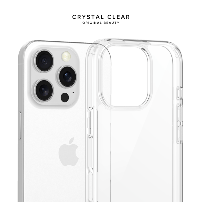 Coque hybride invisible fabriqu&eacute;e &agrave; 83 % de plastique recycl&eacute; pour Apple iPhone 16  Pro, transparente