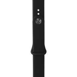 Bracelet en gel de silicone doux pour Apple Watch&reg; Series 1/2/3/4 42/44mm, Noir de jais