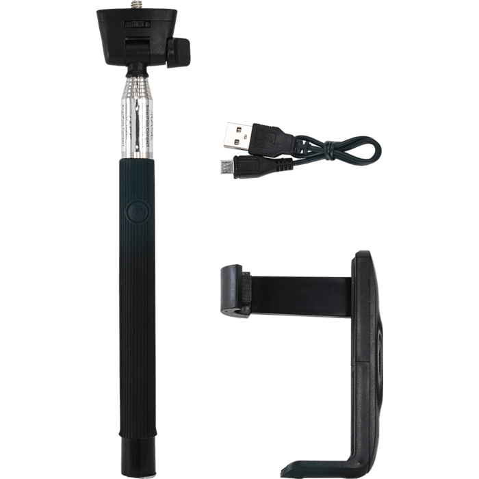 SmartFoto Compact Bluetooth Selfie Stick, Noir