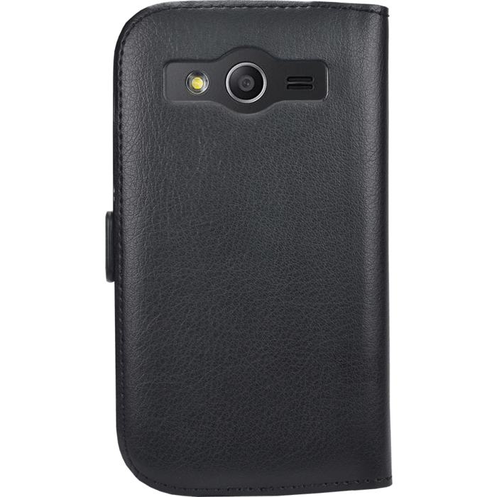 Coque clapet aimantée avec pochette CB pour Samsung Galaxy Ace 4 G357, Noir